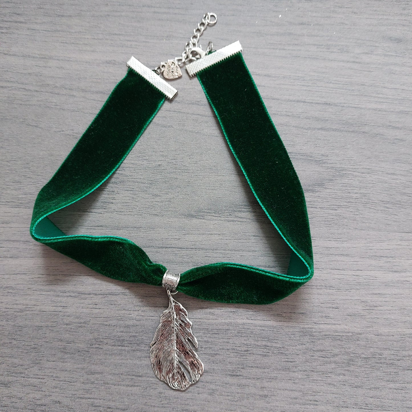 Silver Feather Charm Necklace
